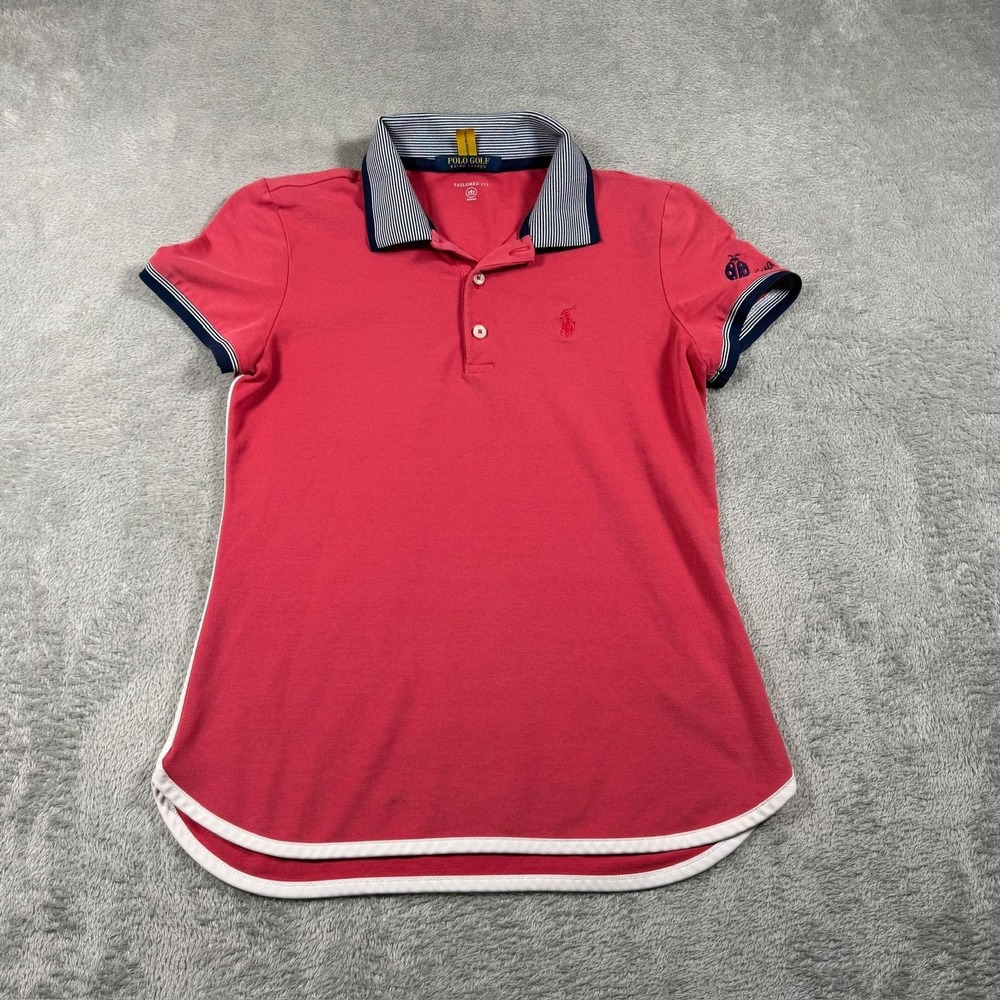Polo Golf Ralph Lauren Shirt Womens XS Pink Tailored Fit Branded Ko Olina